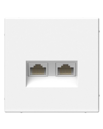 ArtGallery розетка двойная RJ45, кат. 6Е, скрытой установки, механизм, белый (GAL000188). Розетка компьютерная. Systeme Electric в Кемерово