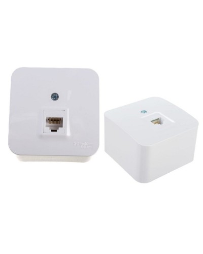 BLANCA розетка RJ45 1-местная, кат. 5Е, открытой установки, белый (BLNIA045001). Розетка компьютерная с изолированной пластиной. Systeme Electric в Кемерово