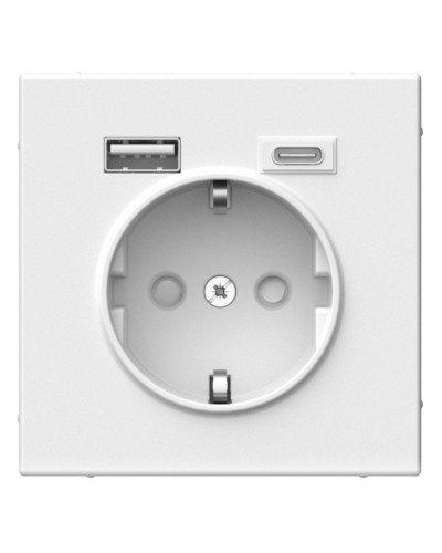 ArtGallery розетка 1-местная с USB тип-A+C, скрытой установки, механизм, белый (GAL000132). Розетка с USB. Systeme Electric в Кемерово