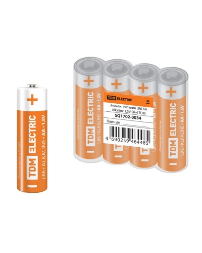 LR6 AA Alkaline 1,5V SR-4 TDM (SQ1702-0034). Элемент питания. TDM ЕLECTRIC в Кемерово