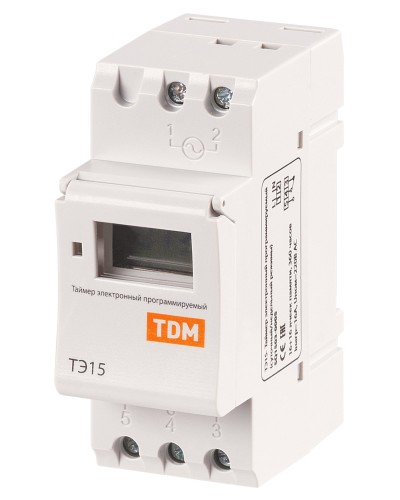 ТЭ15-1мин/7дн-16on/off-16А-DIN TDM (SQ1503-0005). Таймер электронный. TDM ЕLECTRIC в Кемерово