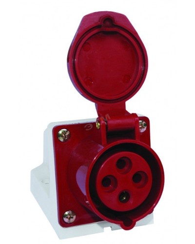 Розетка 114 стационарная 3Р+РЕ 16А 380В IP44 (SQ0602-0002). Розетка. TDM ЕLECTRIC в Кемерово