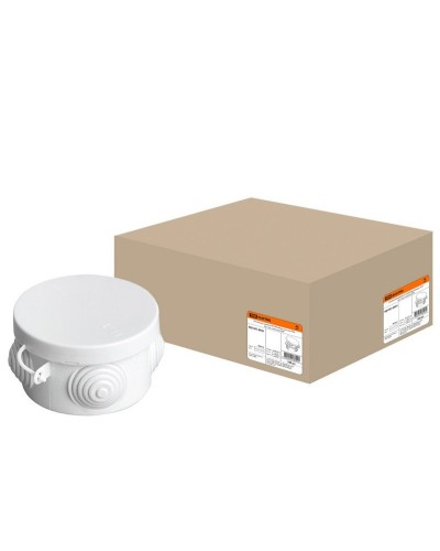 Коробка ОП D65х40мм, крышка, IP54, 4вх. (SQ1401-0501). Распаячная коробка. TDM ЕLECTRIC в Кемерово