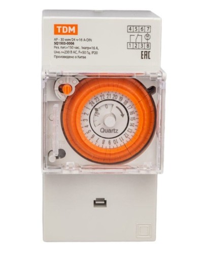 АР-30мин/24ч-16А-DIN (3 модуля) TDM (SQ1503-0006). Аналоговое суточное реле. TDM ЕLECTRIC в Кемерово