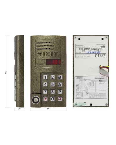 БВД-SM101T. Вызывная панель аудиодомофона. VIZIT в Кемерово