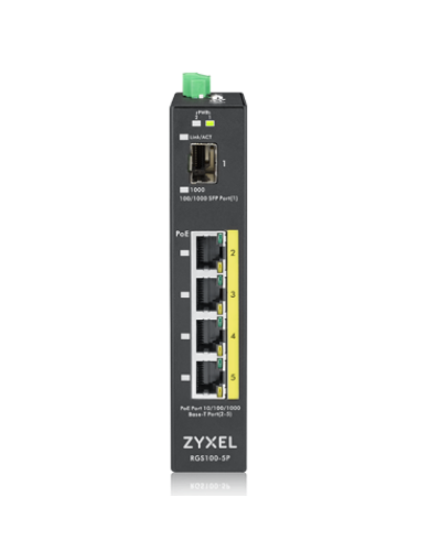 RGS100-5P-ZZ0101F. Промышленный PoE+ коммутатор. ZYXEL в Кемерово