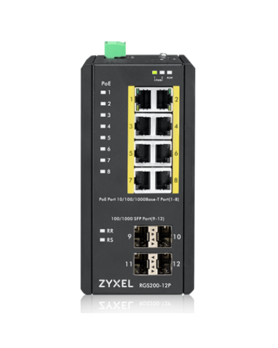 RGS200-12P-ZZ0101F. Промышленный L2 PoE+ коммутатор. ZYXEL в Кемерово