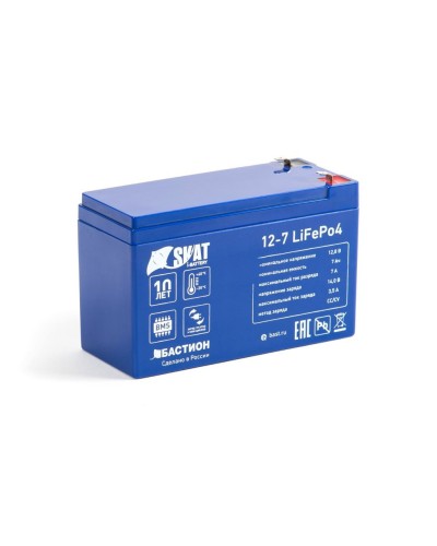 Skat i-Battery 12-7 LiFePo4 (645). Li-Ion аккумулятор. Бастион в Кемерово