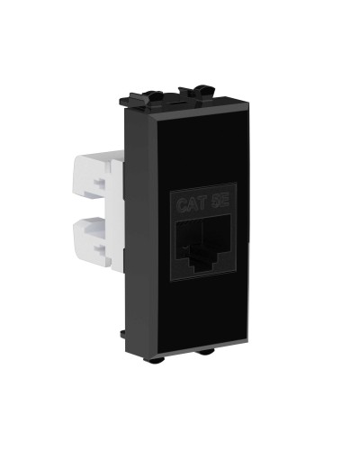 Розетка RJ-45, кат.5E, Avanti, 1 модуль, черный квадрат (4402661): Розетка компьютерная модульная в Кемерово