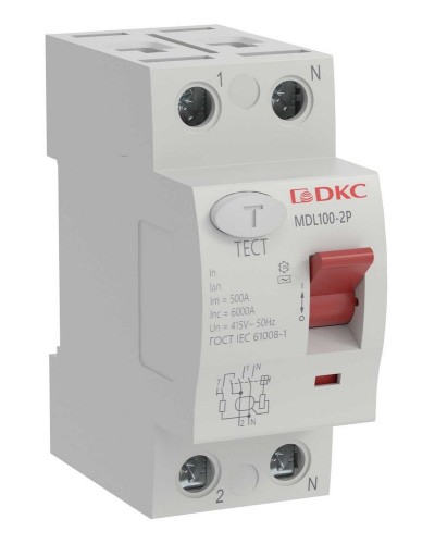 YON MAX MDL100 ВДТ, 2P, 10mA, 16A, АС (MDL100-2P1-16-AC). Автоматический выключатель дифференциальный (УЗО). ДКС в Кемерово