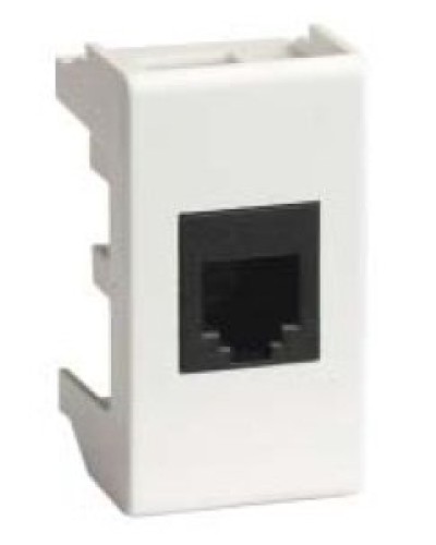Розетка RJ-45 Viva 1 модуль белая (45048): Розетка компьютерная экранированная с одним разъёмом в Кемерово