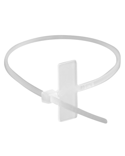 Хомут 2,5x100 белый (100шт) (252100SR-M): Хомут маркировочный, горизонтальная табличка под замком 24,5x7,8 в Кемерово