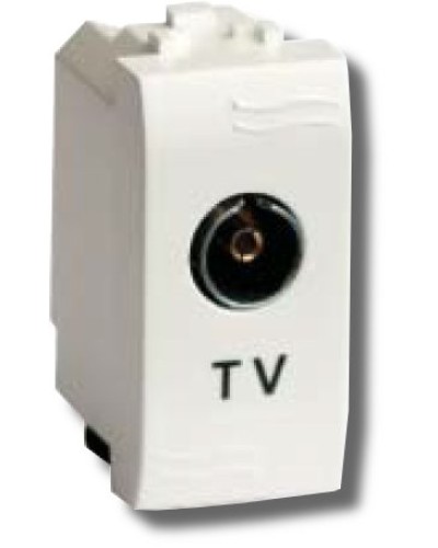 Розетка TV универсальная Brava 1 модуль белая (76721B): Розетка TV в Кемерово