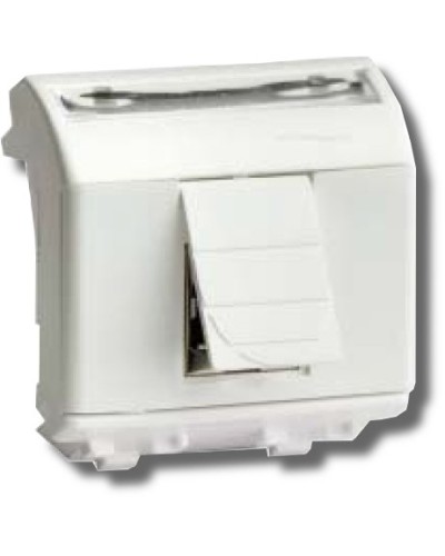 Розетка RJ-45 Brava 2 модуля белая (76450B): Розетка компьютерная с двумя разъёмами в Кемерово