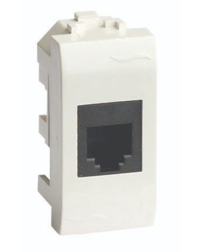 Розетка RJ-45 Brava 1 модуль слоновая кость (75654S): Розетка компьютерная с одним разъёмом в Кемерово