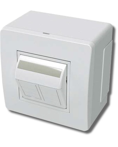 Коробка в сборе с 2 розетками RJ45, кат.5е, белая (10656): Коробка в сборе в Кемерово