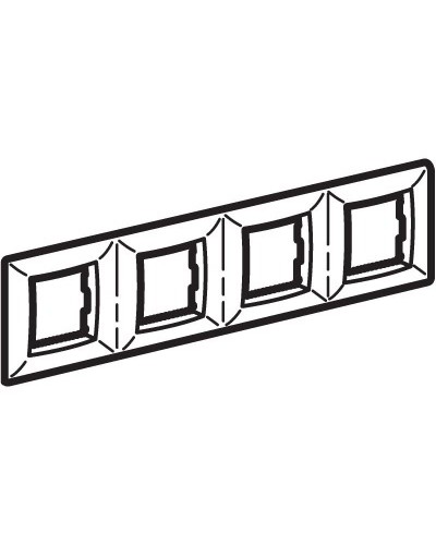 Рамка на 2+2+2+2 модуля (четырехместная), сл. кость (75014O): Рамка четырехместная, Brava в Кемерово