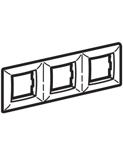 Рамка на 2+2+2 модуля (трехместная), белая (75013W): Рамка трехместная, Brava в Кемерово