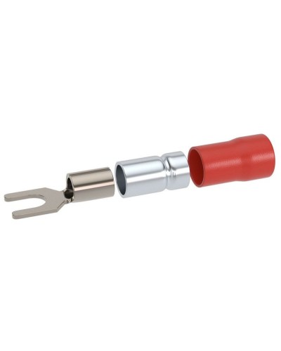 Наконечник вилочный НВИ 0,25-1,5 М5 (D5,3мм) (100 шт) (2A15P-DS-PVC). Наконечник вилочный с изолированным фланцем ПВХ, двойная гильза. ДКС в Кемерово