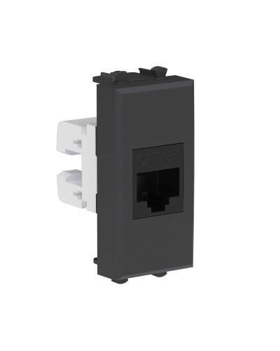 Розетка RJ-45, кат.5E, Avanti, 1 модуль, черный матовый (4412661): Розетка компьютерная модульная в Кемерово