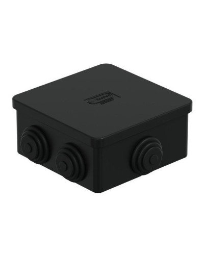 Коробка JBS080 85х85х50, 6 вых., IP44, чёрная (44066BL-1). Коробка монтажная. Экопласт в Кемерово