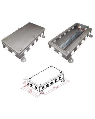 КМ IP55-1530, 14 вводов, нержавейка. Коробка монтажная электротехническая. Гефест в Кемерово