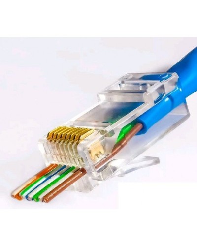 RJ-45 джек сквозной (8P8C) (100 шт). Разъем RJ-45. Прочие зарубежные в Кемерово