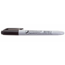 Маркер перманентный Crown «Multi Marker Slim» 2 мм, черный, пулевидный (08-8201): Ручка для маркировки