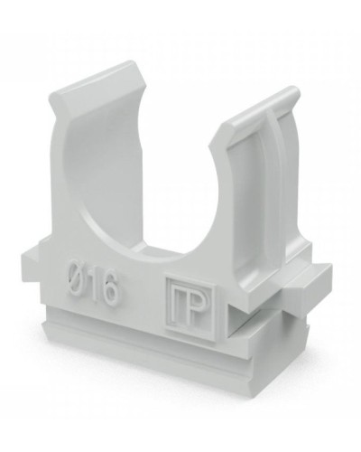 Крепеж-клипса для труб АБС-пластик в п/э D16 (100 шт) (PR.02616). Крепление для труб ПВХ. Промрукав в Кемерово